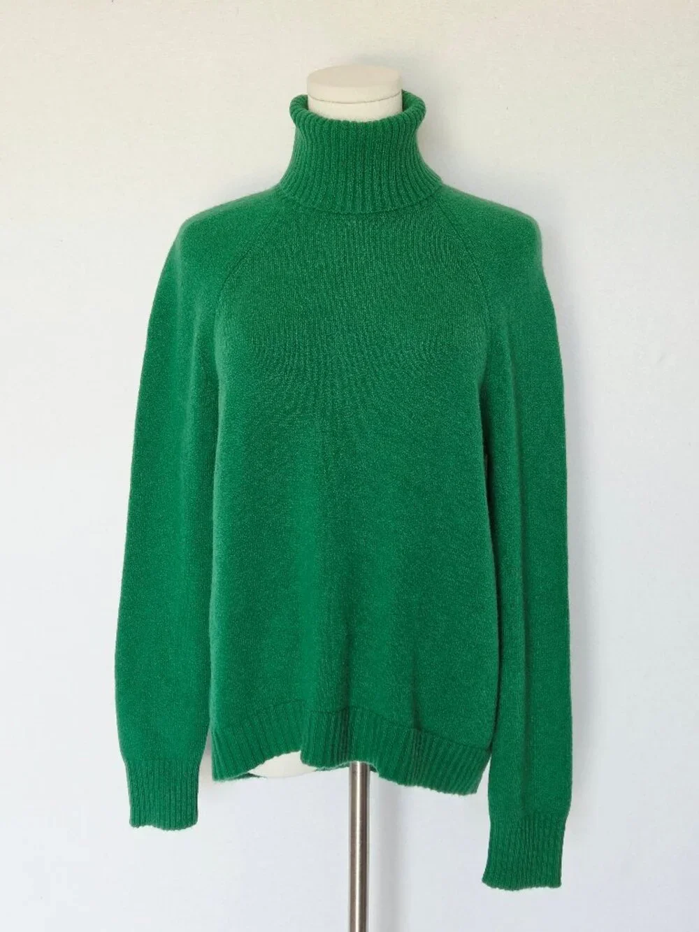 NEW J.CREW Supersoft Yarn Turtleneck Sweater Alpaca Wool Blend Green #AF023